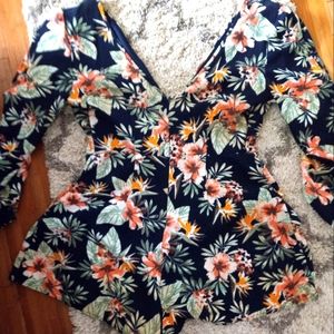 Toxika Romper Navy Floral